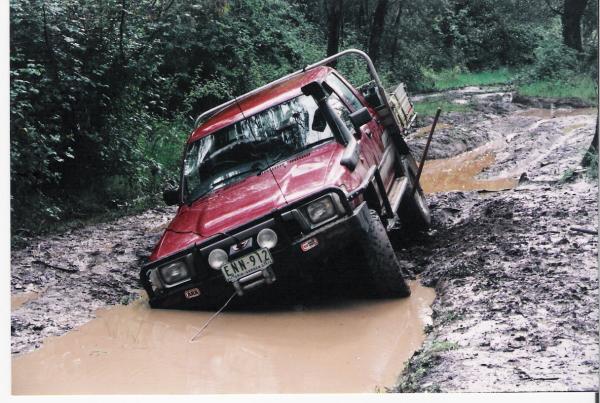 Bogged! Time to use the Winch.