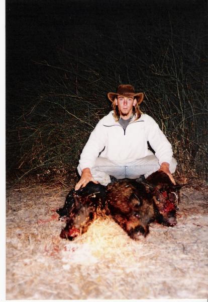 Me with Pigs caught with dogs.