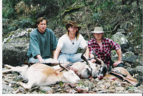 Good friend Joe (left) cousin Frank (right) me (centre) with 4 Goats shot 40 min from Melbourne.