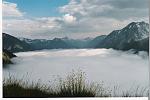 Up in the clouds.