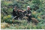 Me congratulating friend on the taking of his fine Red Stag.
